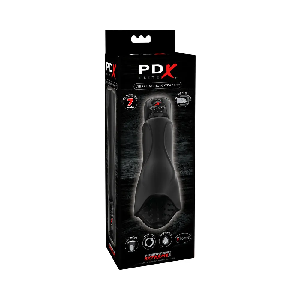 PDX Elite Vibrating Roto-Teazer Black