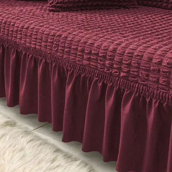 Persian Style Bubble  Sofa Cover - Maroon