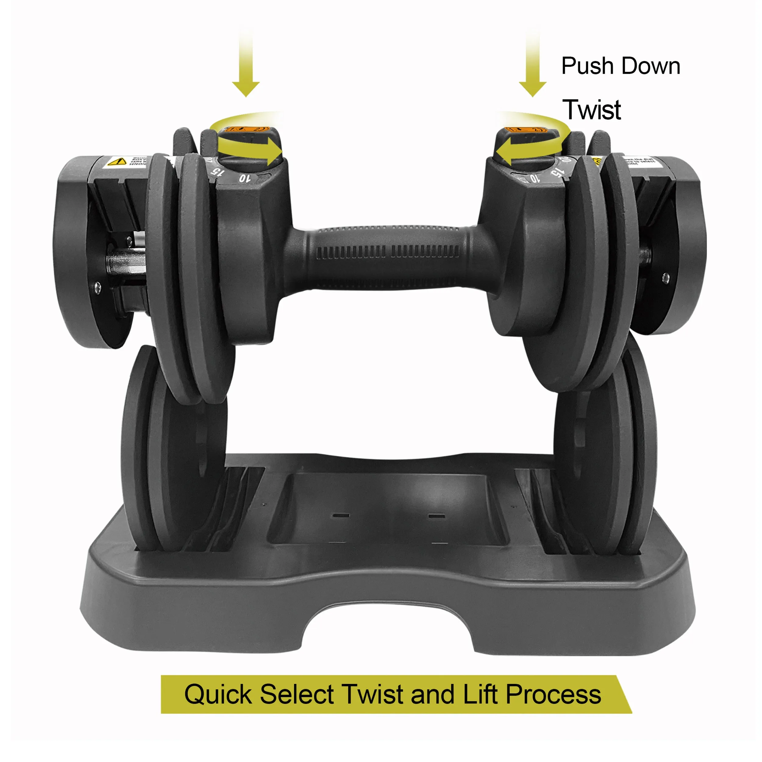 PRCTZ, 10-30lb Quick Select Adjustable Dumbbell Pair with Dumbbell Stand Combo