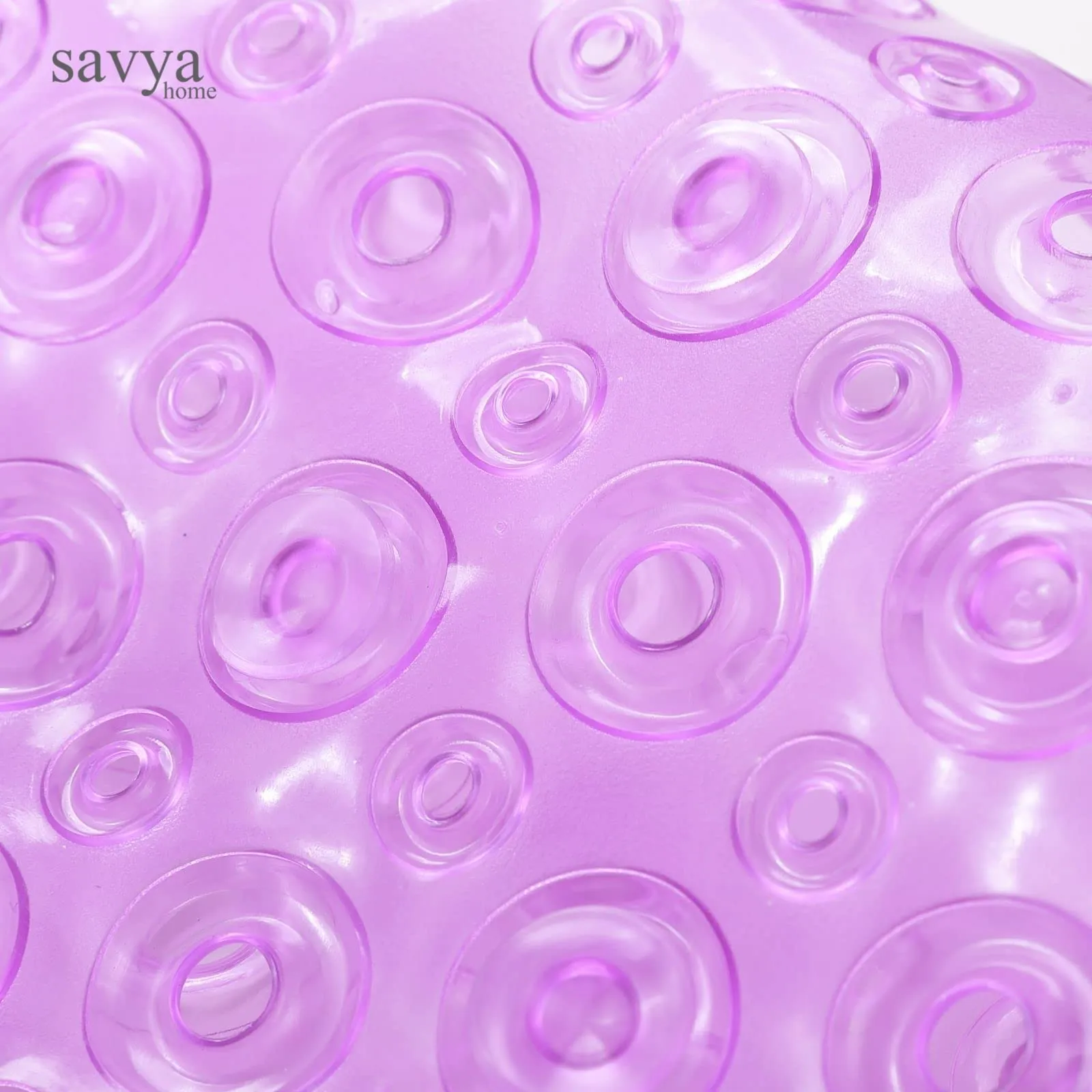 Savya Home Diatom Mud Oval Bathroom Floor Mat PVC/Non-Slip & Soft/Light Weight Mat for Living Room, Anti Skid Mat for Bathroom Floor/Shower Mat/Multipurpose Mat (Purple) (Purple)