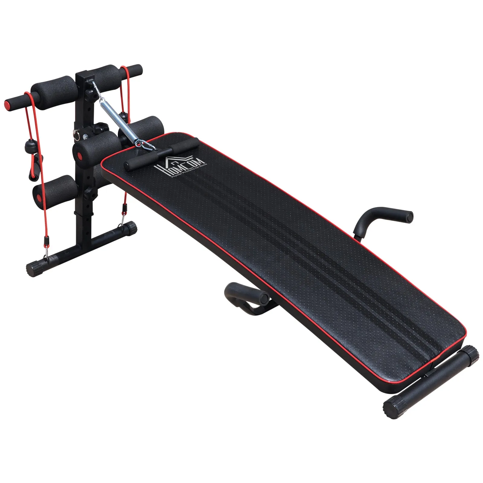 Sit Up Workout Bench, Steel-Black Red