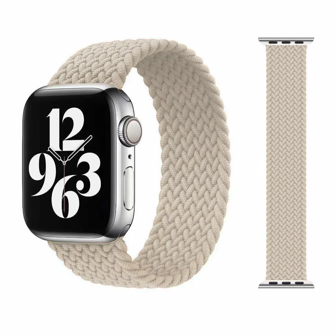 Solo Loop Bands Compatible With Apple Watch Band for 38MM 40MM 41MM S-White