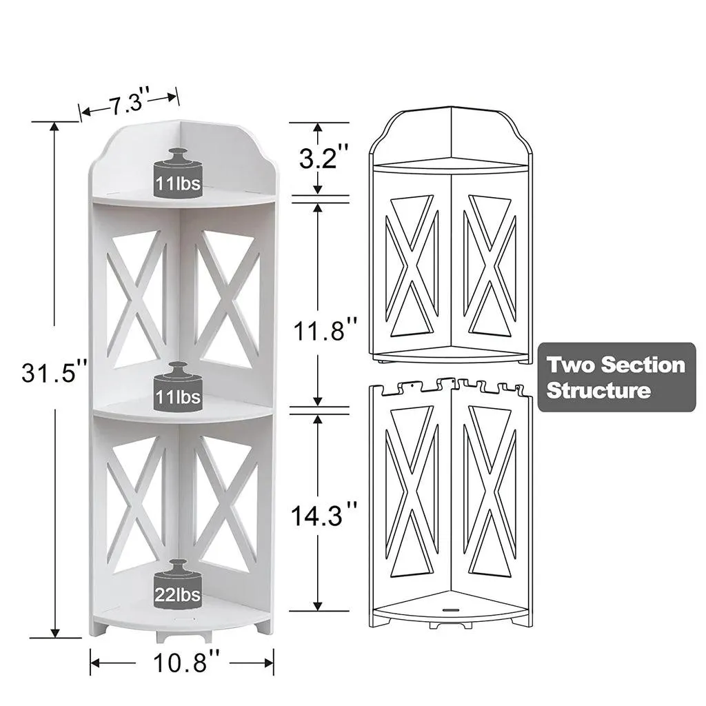 Space-Saving Corner X Shelves