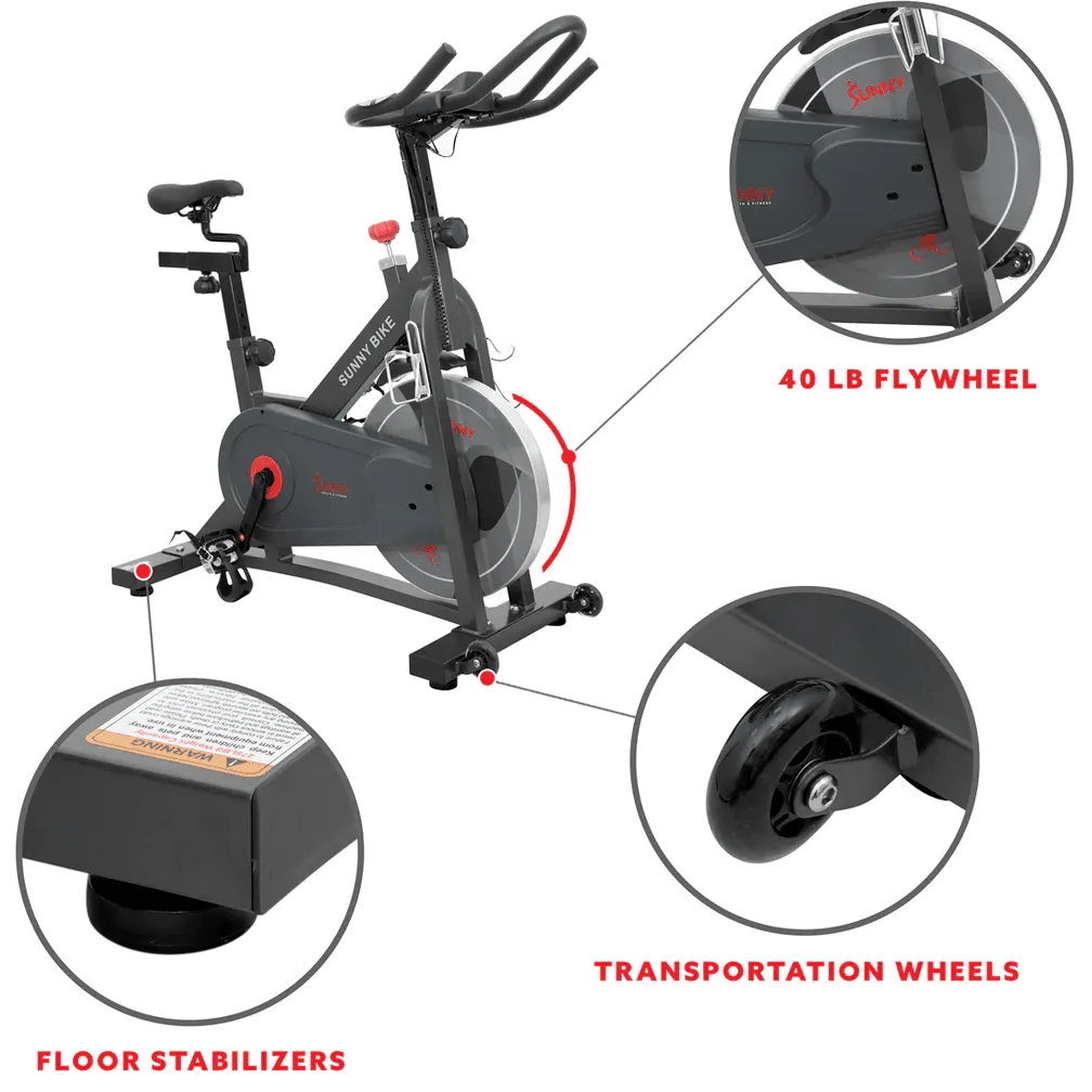 Sunny Health & Fitness Pro II Magnetic Indoor Cycling Bike