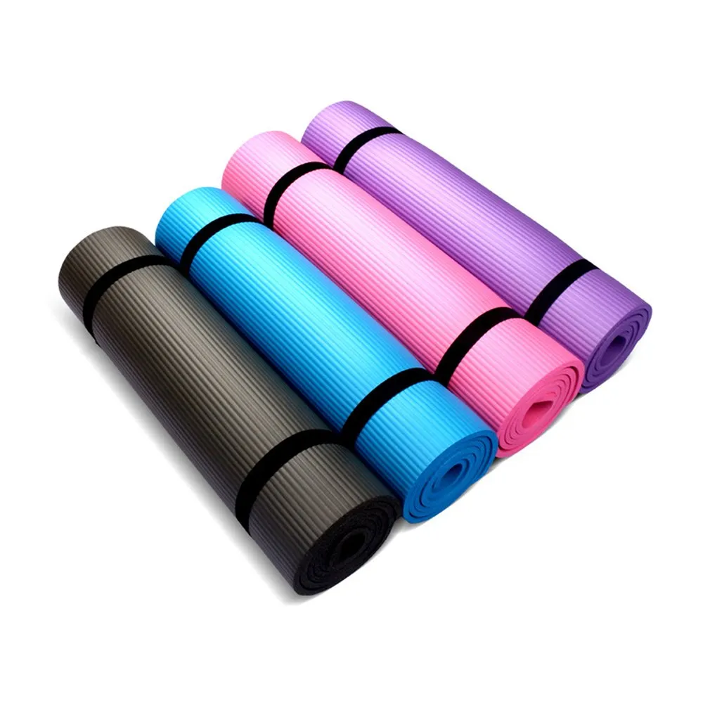 Tasteless NBR Foldable Yoga Mat Exercise Pad Floor Play Mat   Strap   Net Bag For Gym Class Workout Gymnastics Supplies