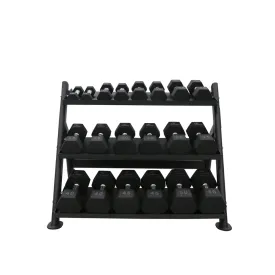 TKO 3-Tier Horizontal Dumbbell Shelf Rack