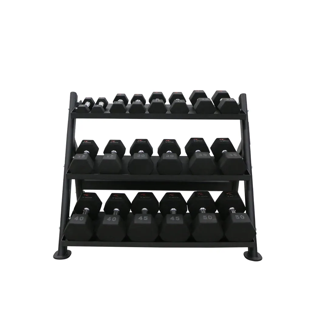 TKO 3-Tier Horizontal Dumbbell Shelf Rack