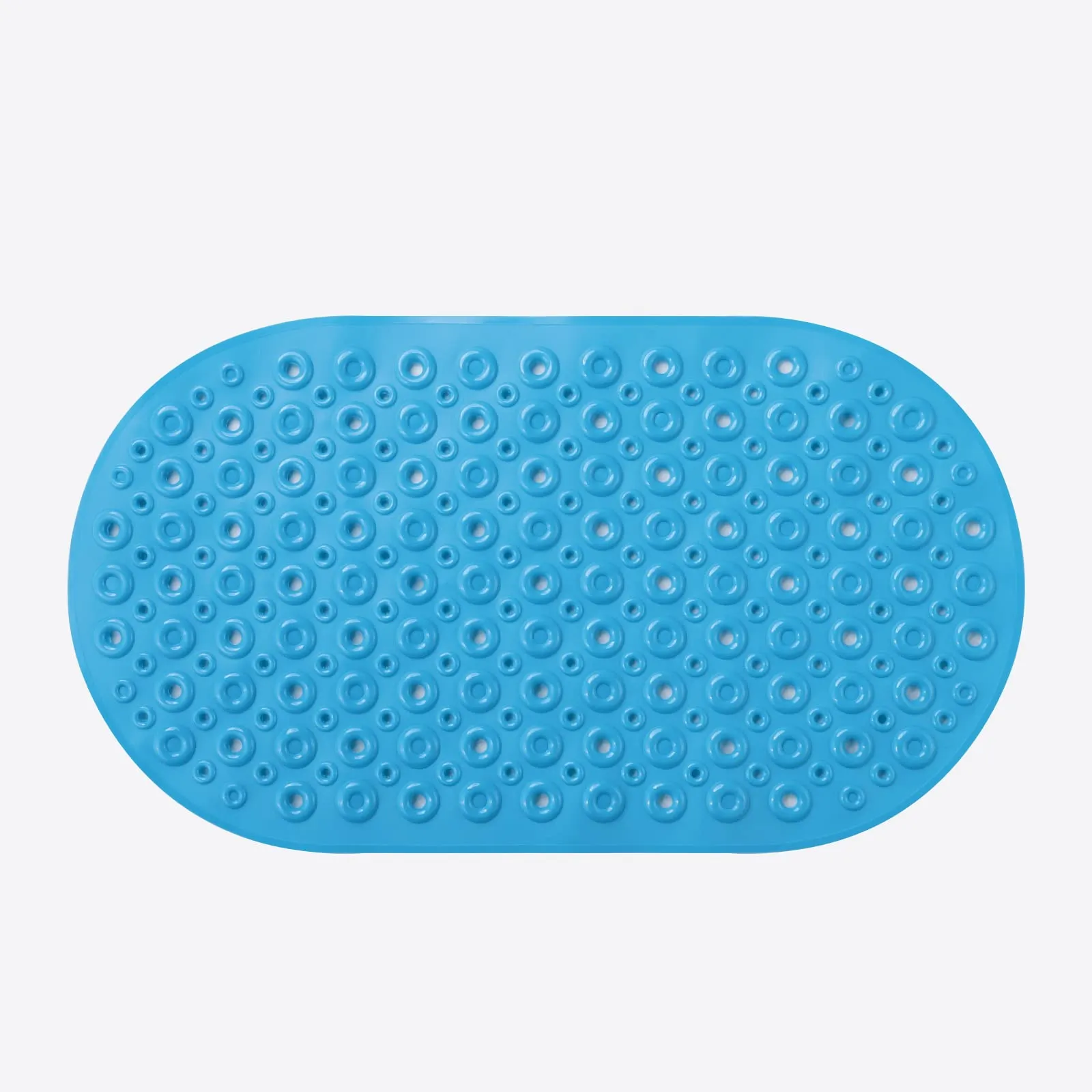 UMAI X SAVYA Home - Blue Nonslip Soft Rubber Bath Mat, Rain Mat for Bathtub and Shower, Anti Slip, Anti Bacterial, Machine Washable PVC Bath Mat for Bathroom | Size : 65 x 36 cm