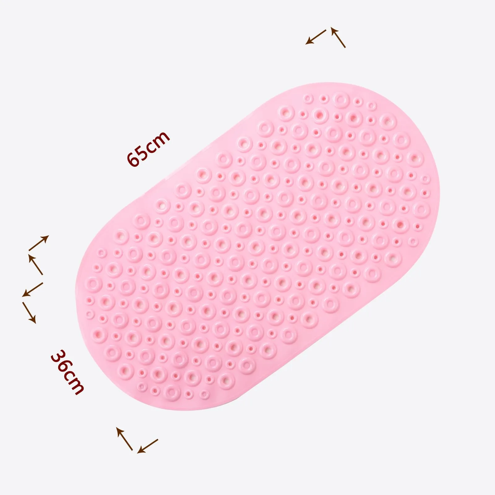 UMAI X SAVYA Home Diatom Mud Oval Bathroom Floor Mat PVC/Non-Slip & Soft/Light Weight Mat for Living Room, Anti Skid Mat for Bathroom Floor/Shower Mat/Multipurpose Mat (Dark Blue) (Light Pink)