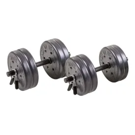 US Weight Adjustable 42LB Dumbbell Set with Spring Clips