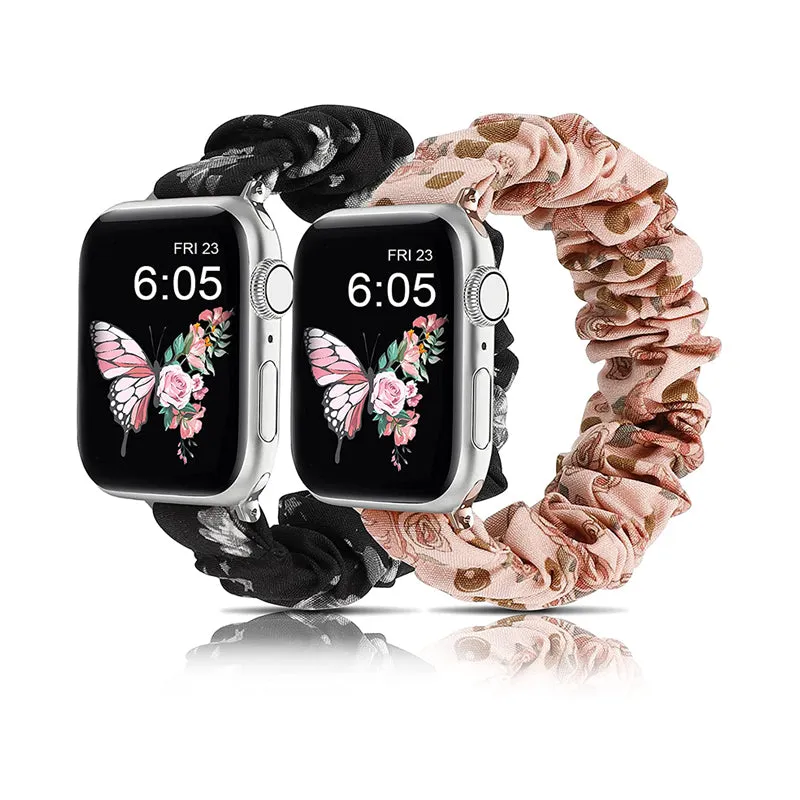 Wearlizer 2 Packs Scrunchies Apple Watch Band Stretchy Scrunchy