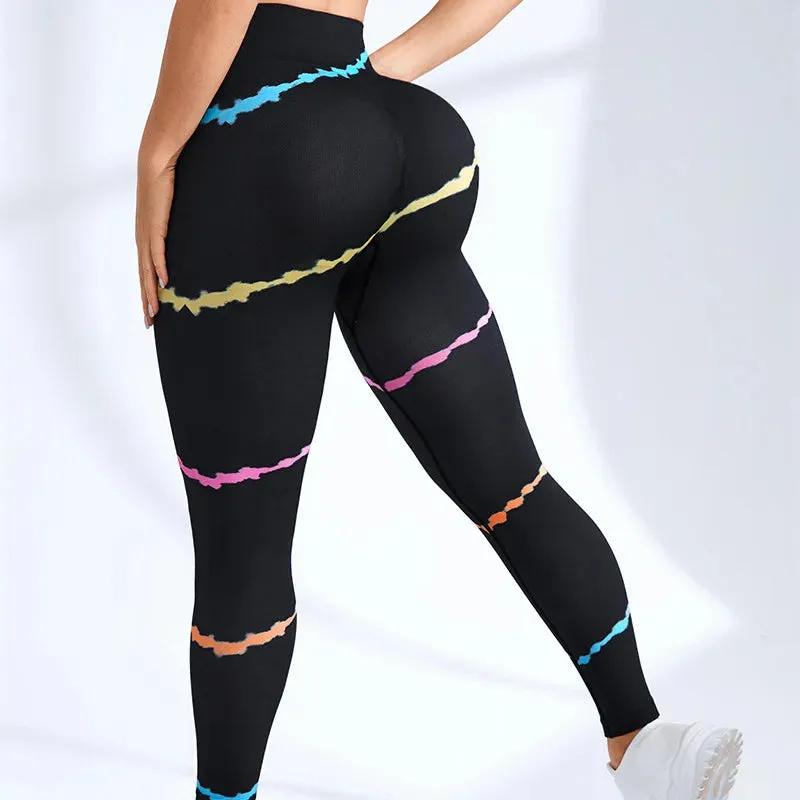 Yoga 3D Print Tie Dye Sports Pants Women Seamless  Leggings High Waist Fitness Push Up Leggings Gym Clothing Workout Tights