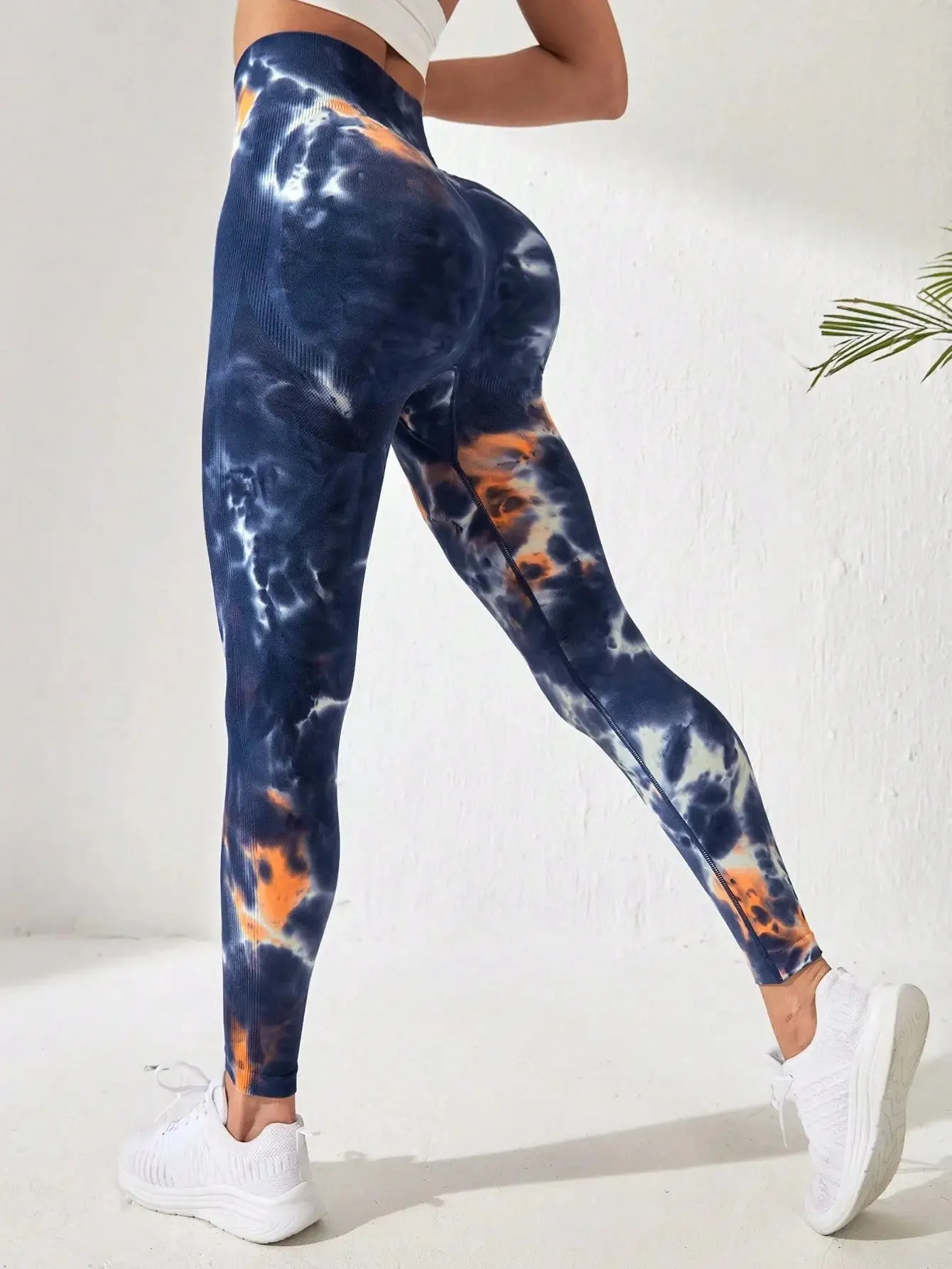 Yoga 3D Print Tie Dye Sports Pants Women Seamless  Leggings High Waist Fitness Push Up Leggings Gym Clothing Workout Tights